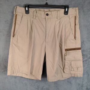 Orvis Shorts Hiking Utility Mens Size 34 Zip Cargo Pockets Military Safari